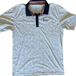 Stylish White and Black Polo Shirt by Swannies Golf